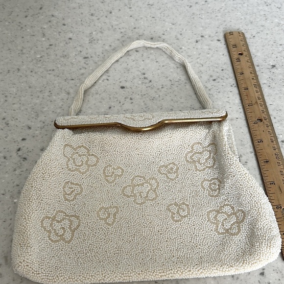 Vintage bag with ivory beading from Paris France - Picture 6 of 6